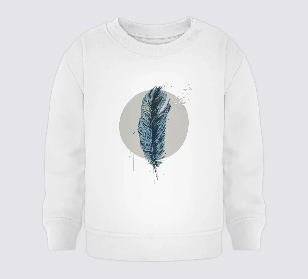 Feather in a circle II felpa neonato da Balazs Solti