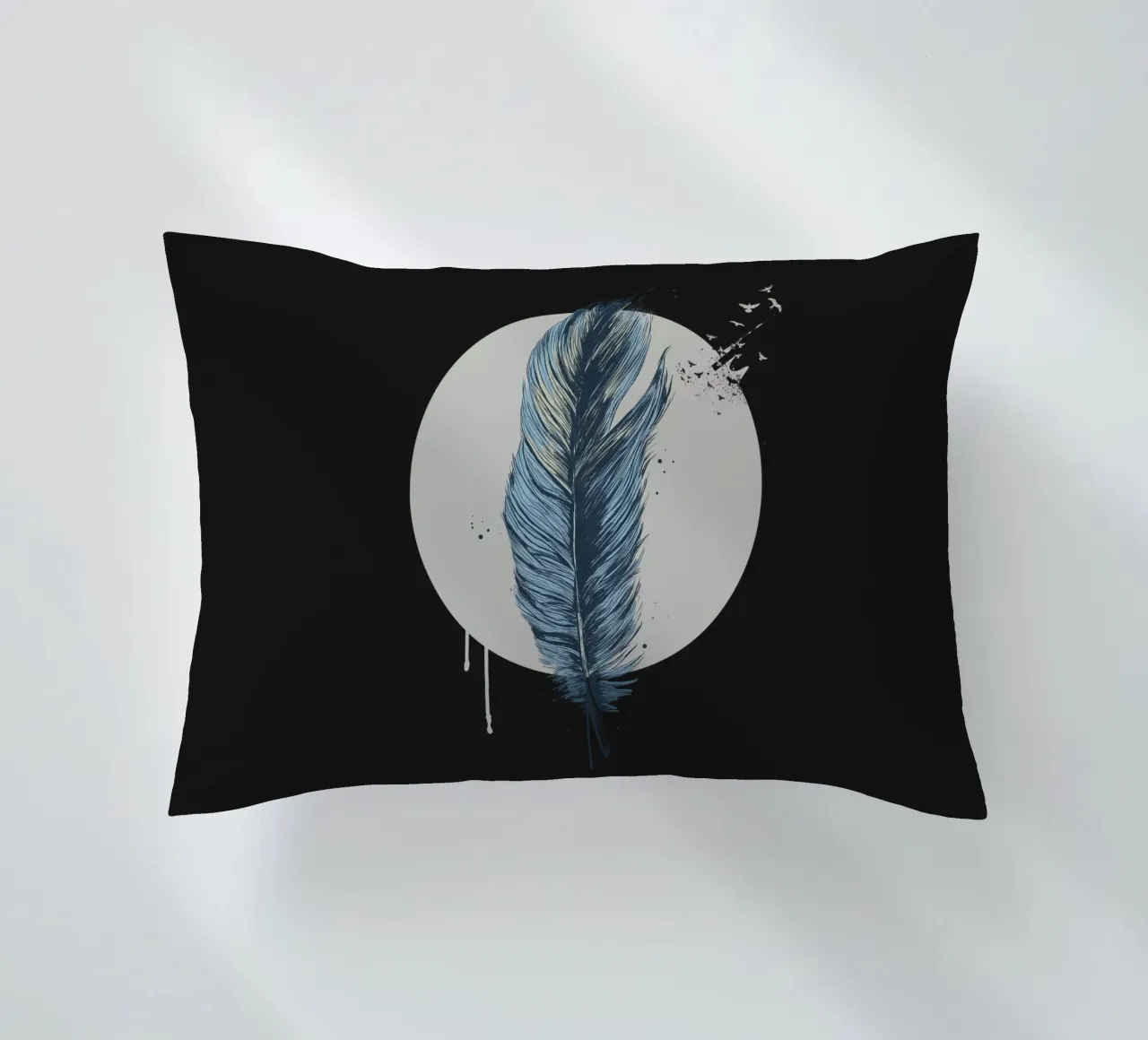 Feather in a circle II cuscino da Balazs Solti