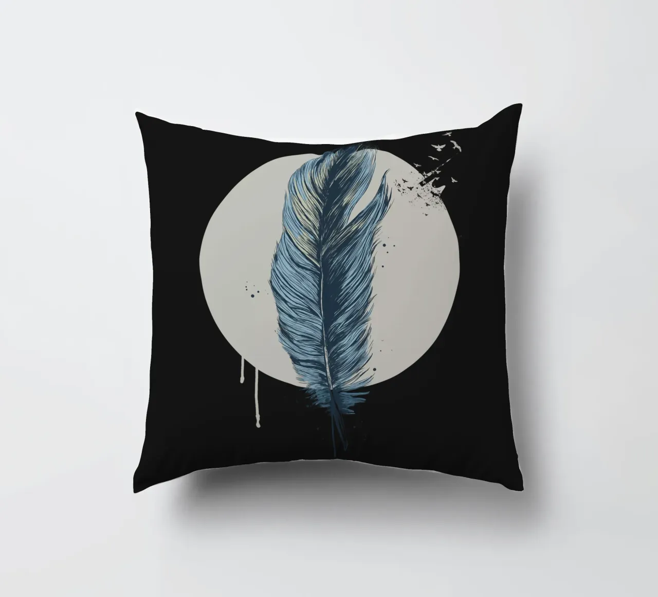 Feather in a circle II cuscino da Balazs Solti