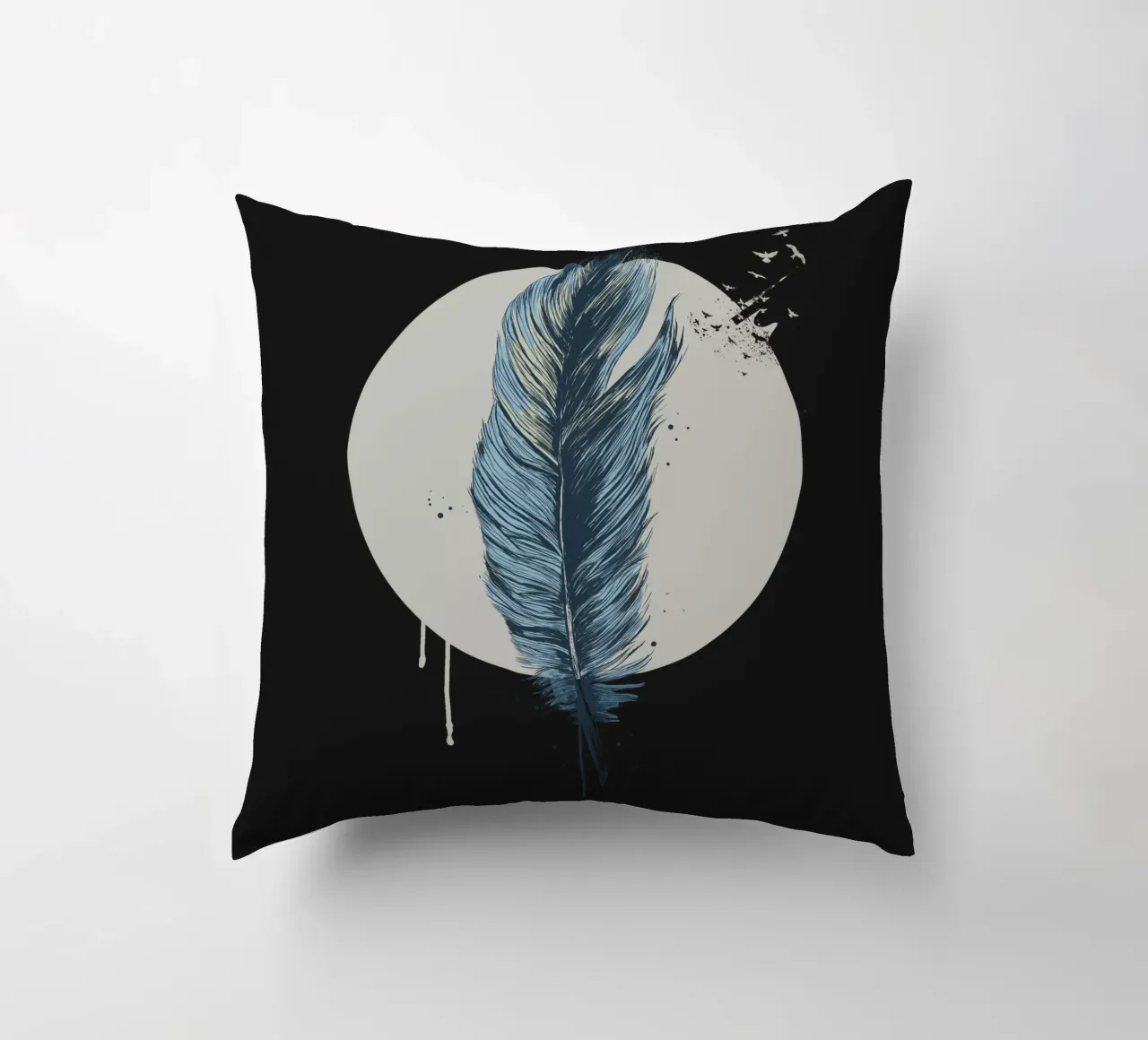 Feather in a circle II cuscino da Balazs Solti