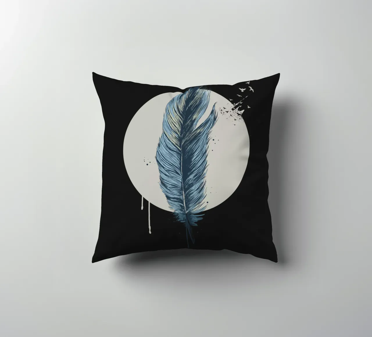 Feather in a circle II cuscino da Balazs Solti