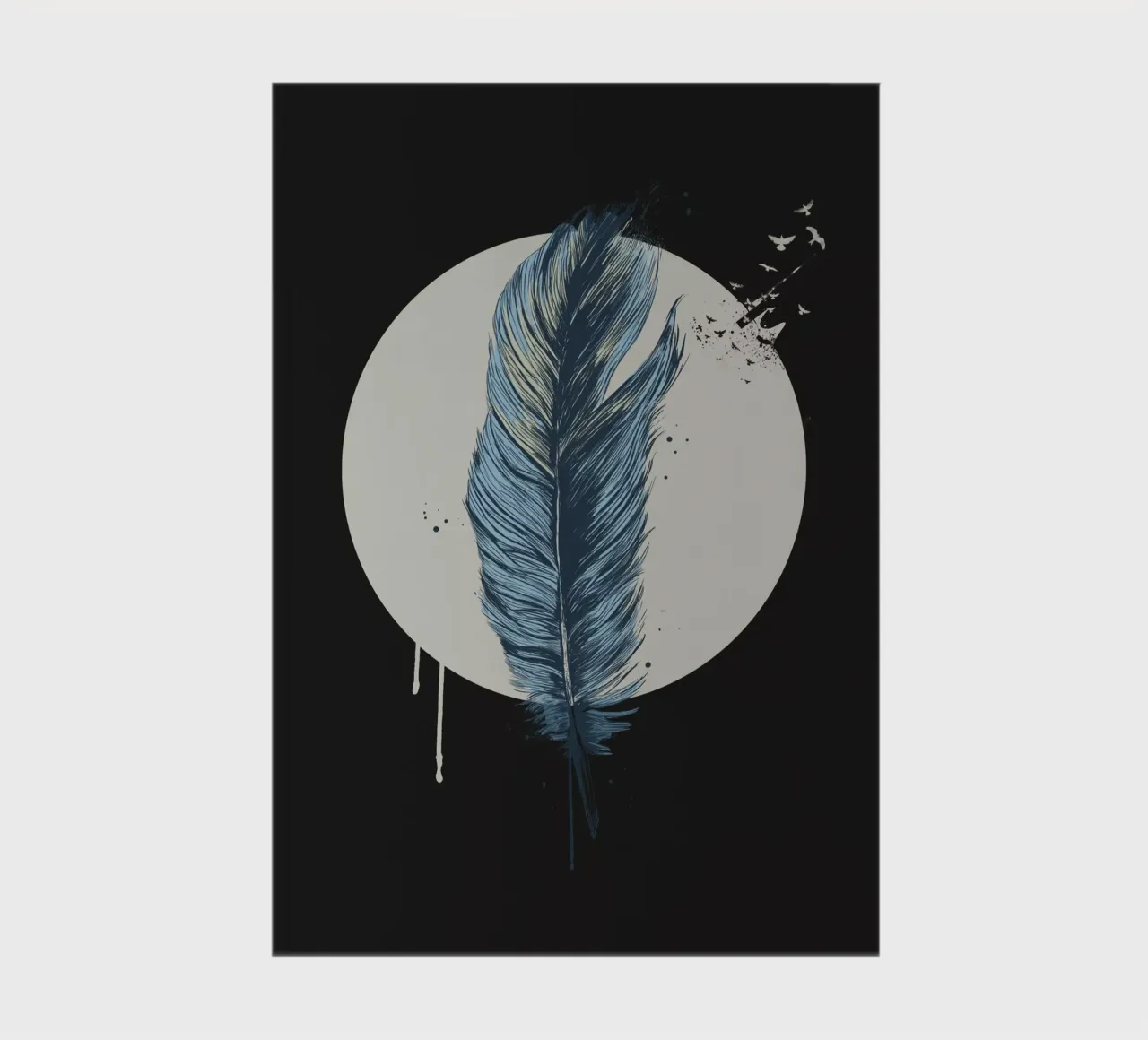 Feather in a circle II notebook by Balazs Solti