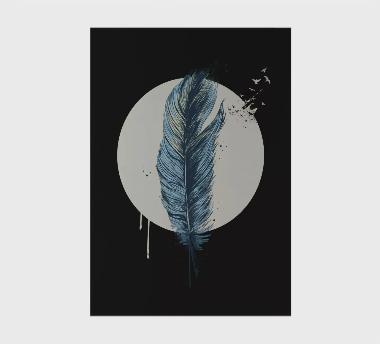 Feather in a circle II notebook by Balazs Solti