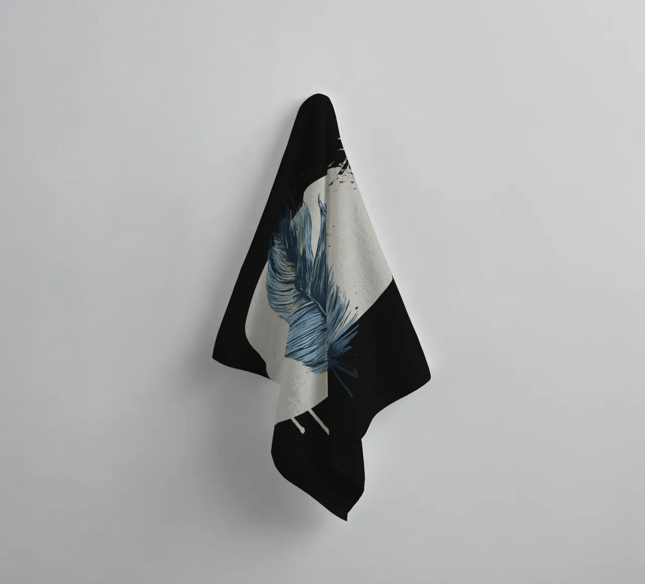 Feather in a circle II towel by Balazs Solti