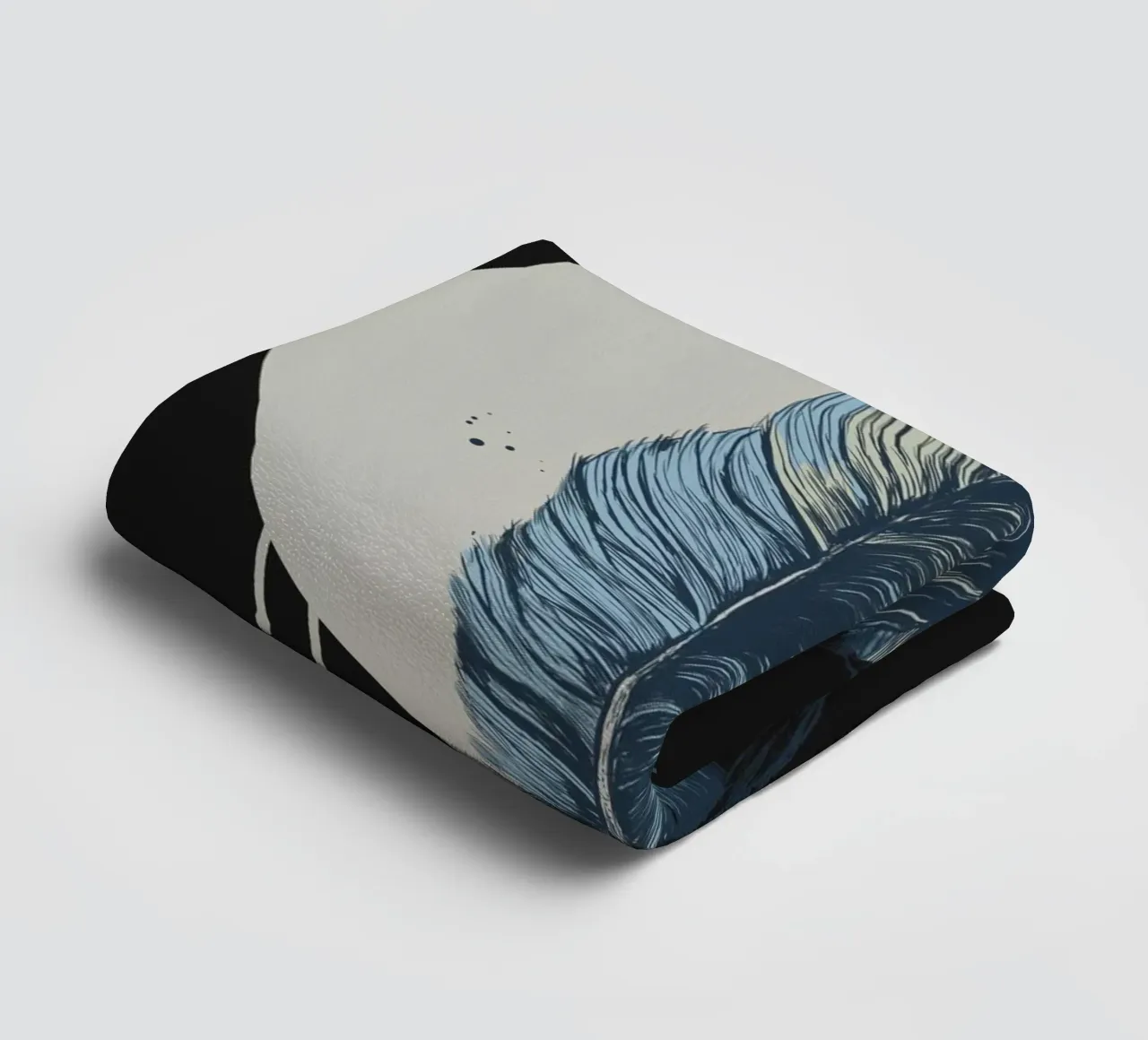 Feather in a circle II towel by Balazs Solti