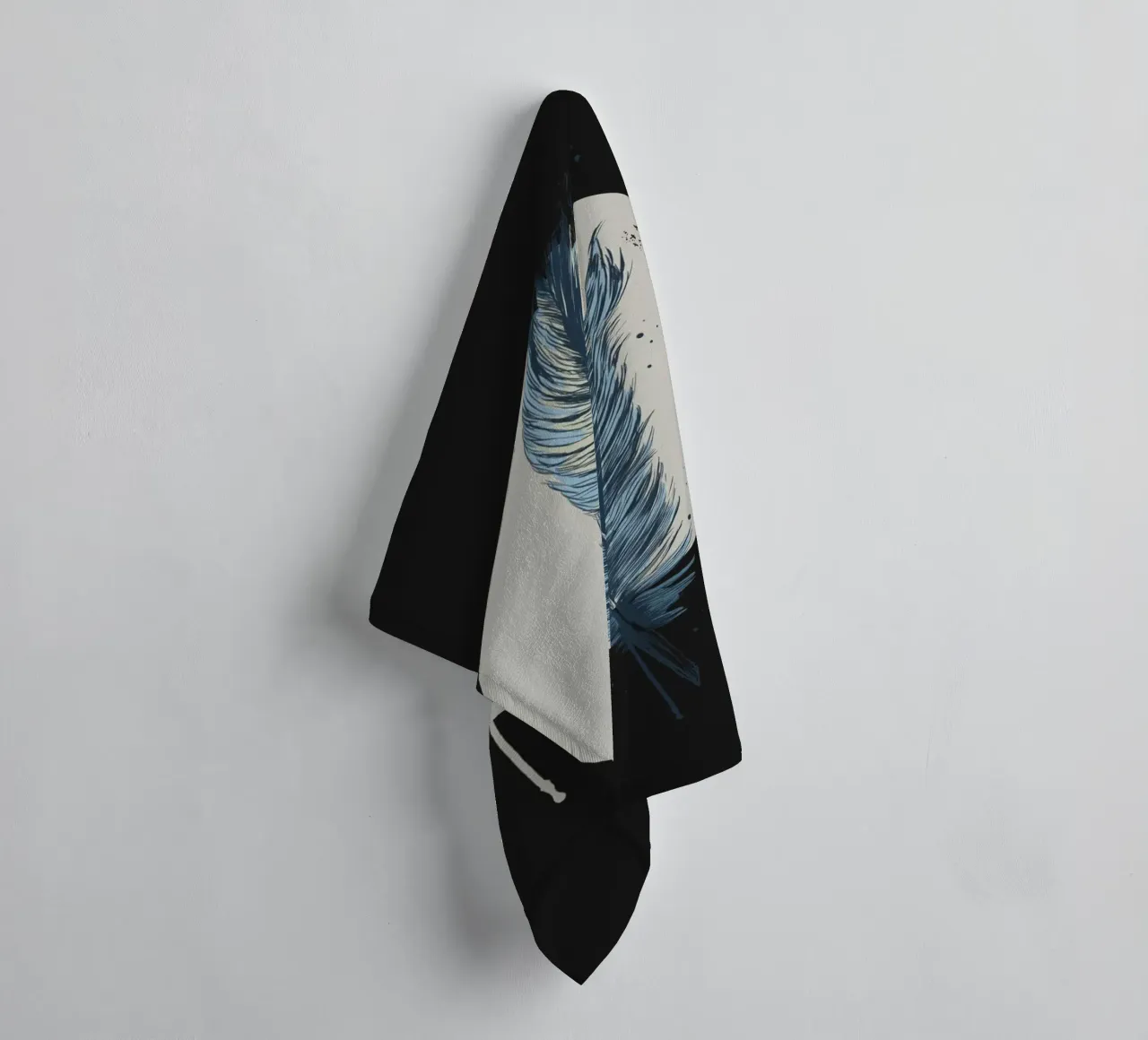 Feather in a circle II towel by Balazs Solti