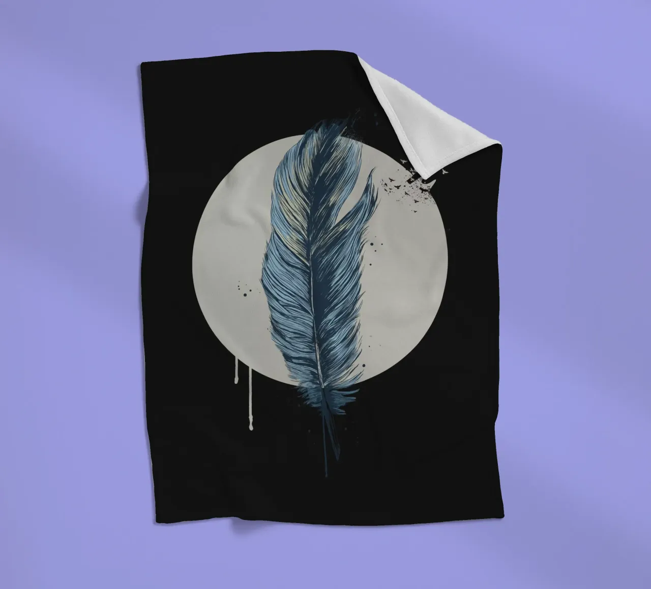 Feather in a circle II coperta in pile da Balazs Solti