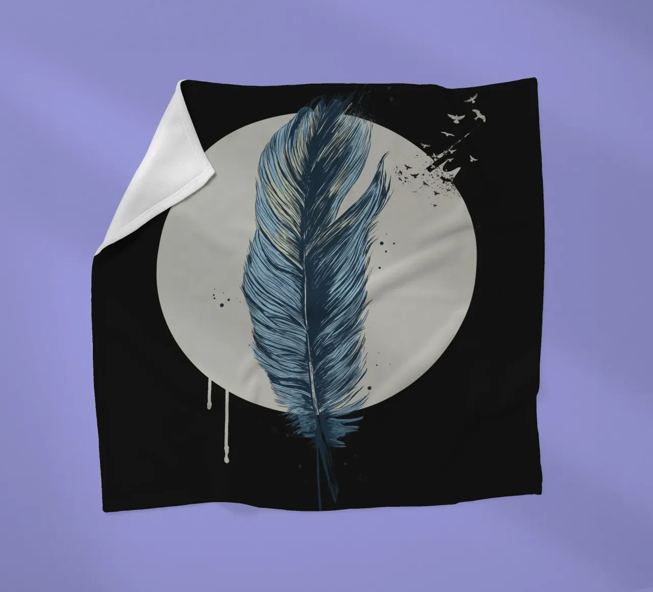 Feather in a circle II coperta in pile da Balazs Solti