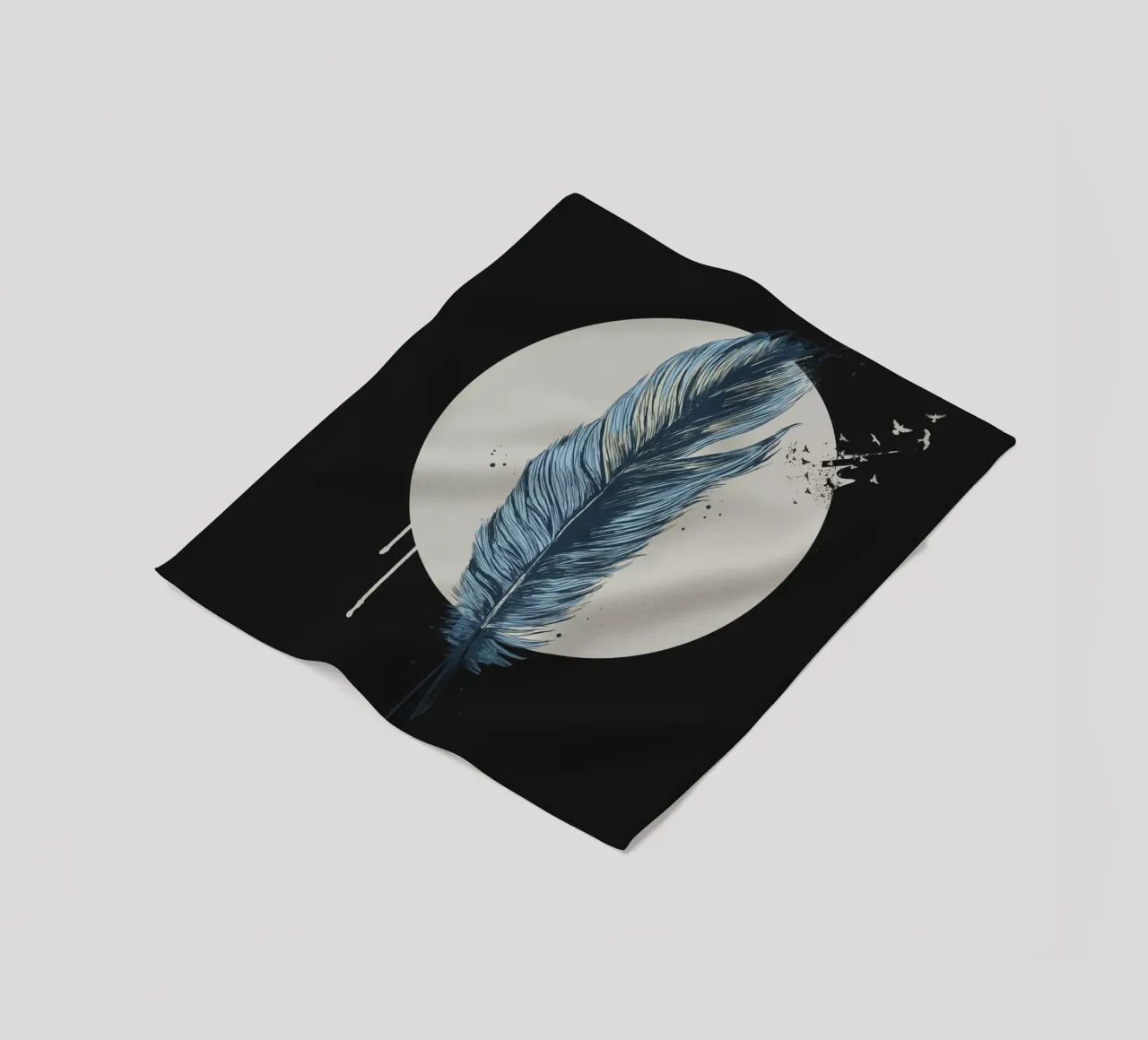 Feather in a circle II coperta in pile da Balazs Solti