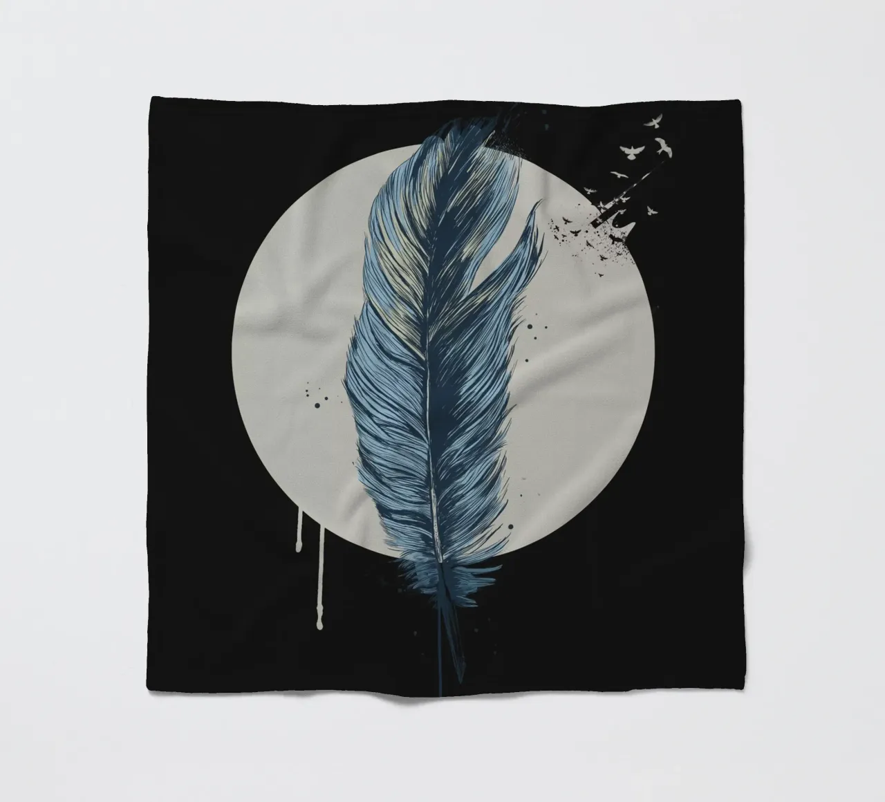 Feather in a circle II coperta in pile da Balazs Solti