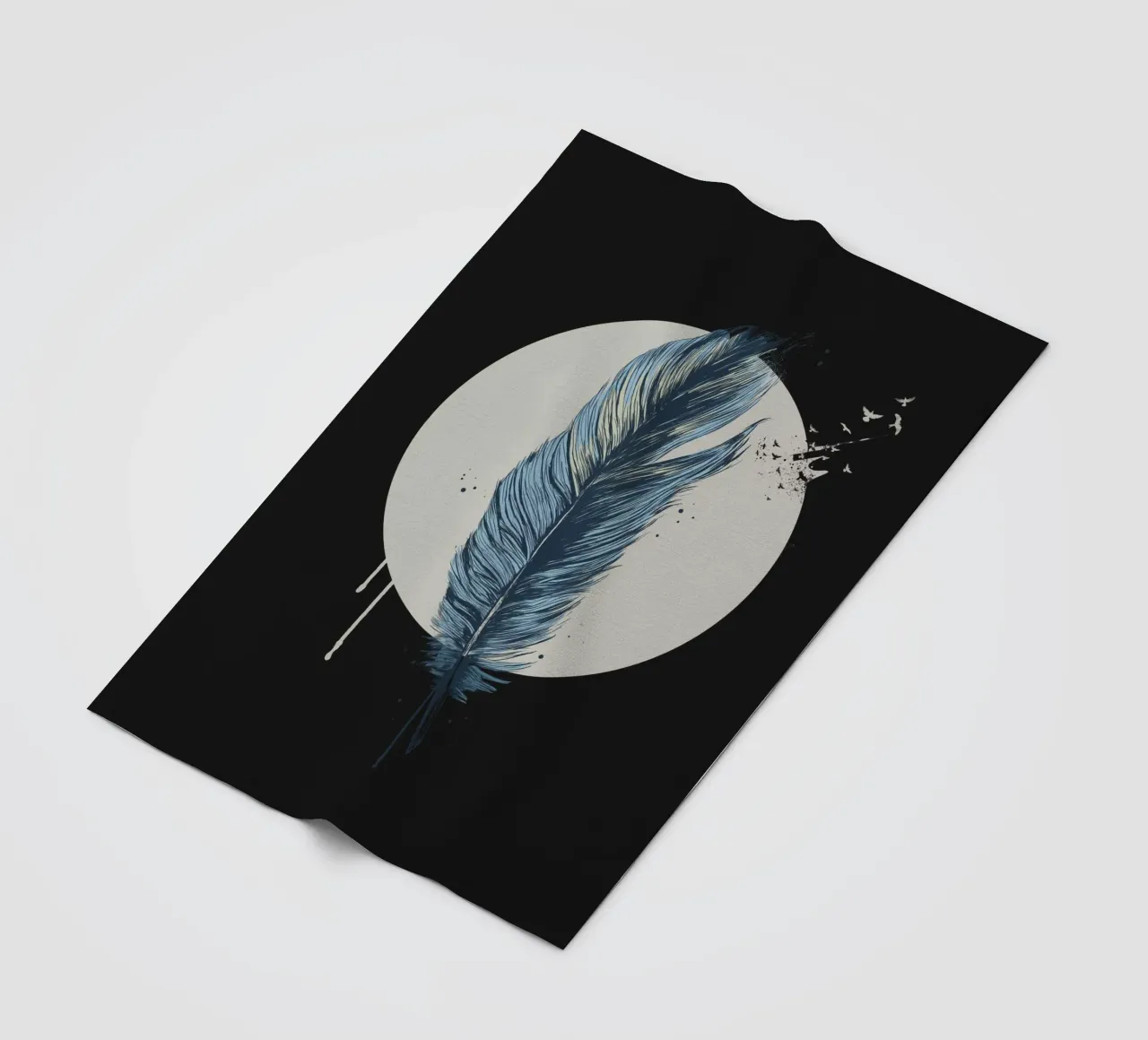 Feather in a circle II coperta in pile da Balazs Solti