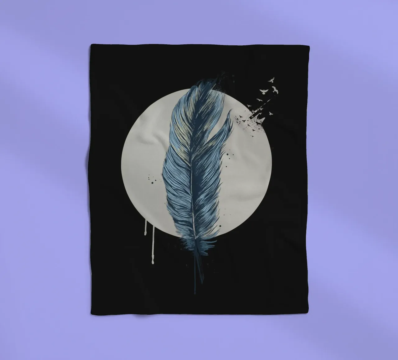 Feather in a circle II coperta in pile da Balazs Solti