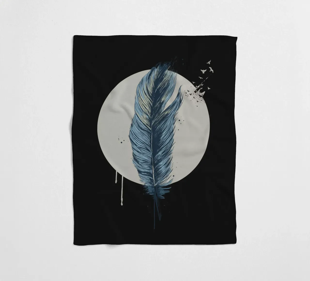 Feather in a circle II coperta in pile da Balazs Solti