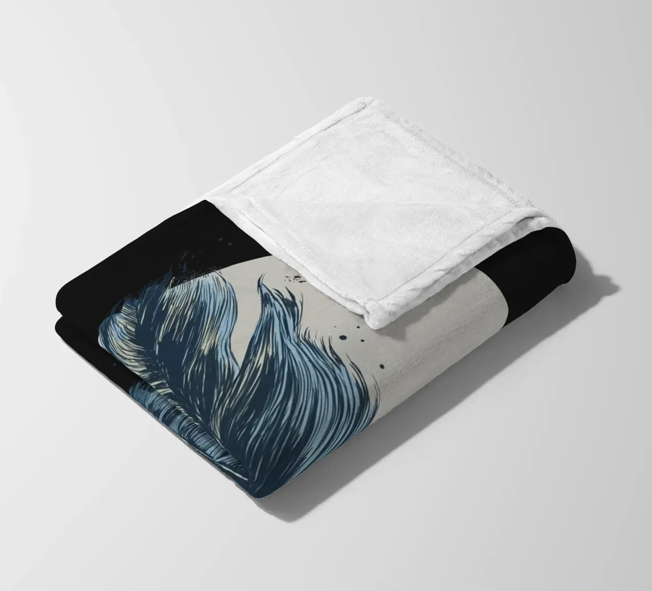 Feather in a circle II coperta in pile da Balazs Solti