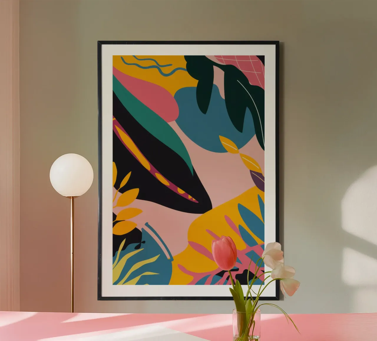Foglie astratte moderne poster da Moon Revolver