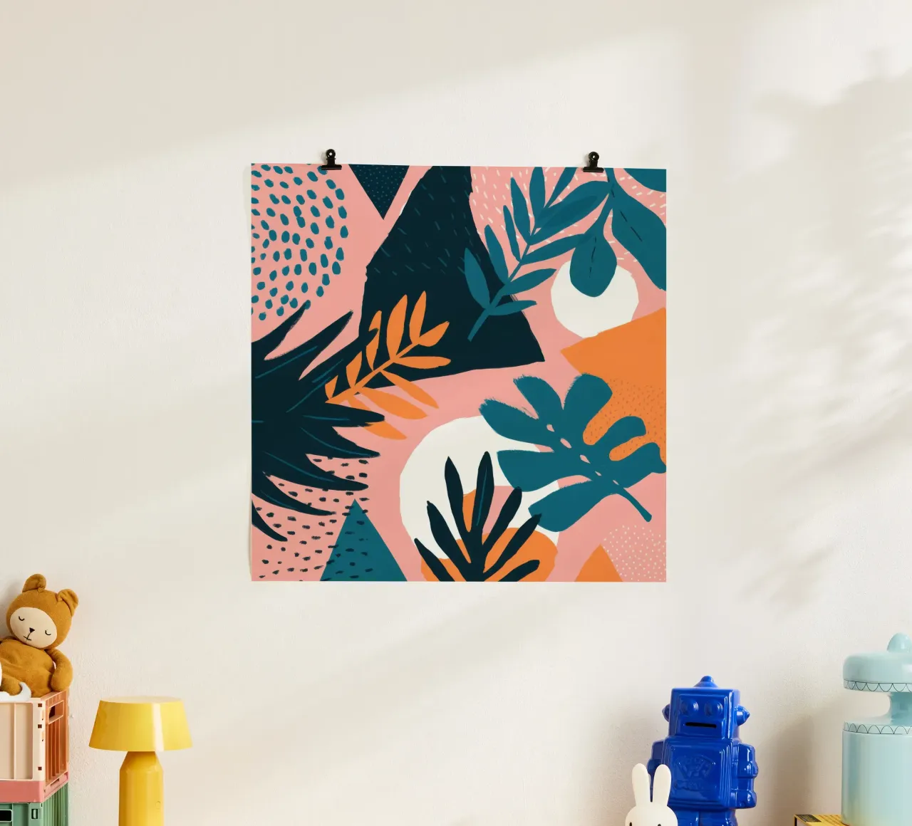 Collage tropicale moderno poster da Orchid Patina