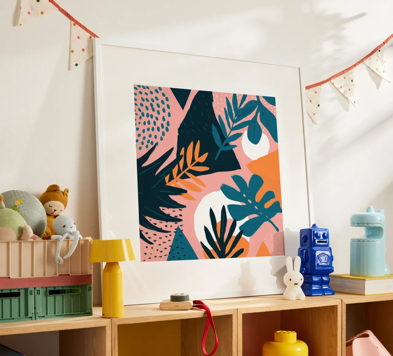 Collage tropicale moderno poster da Orchid Patina
