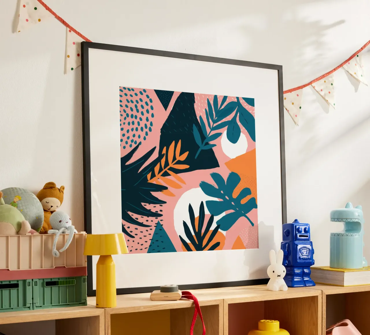 Collage tropicale moderno poster da Orchid Patina