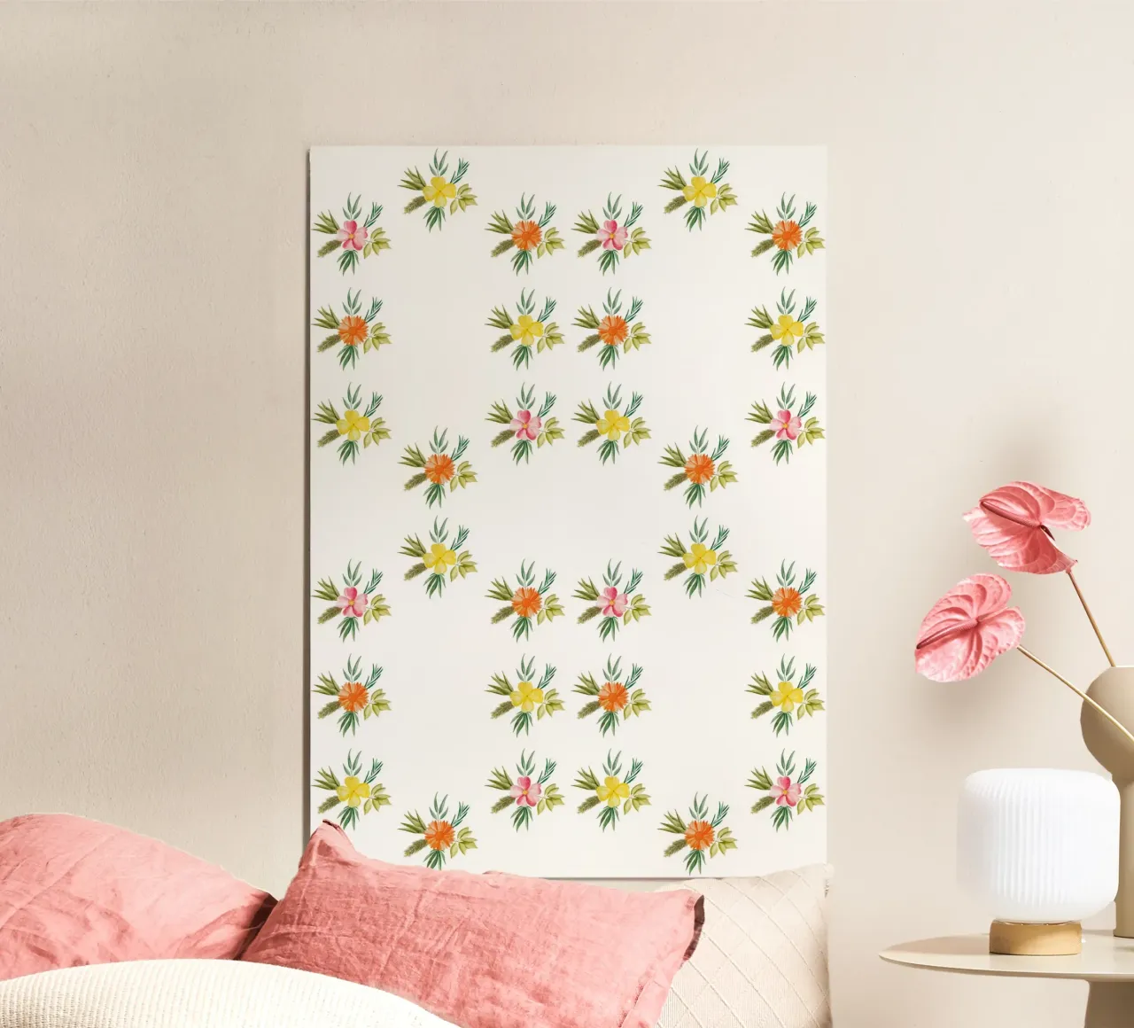 Botanic Pattern #1 poster con telaio in alluminio da kathrinmay