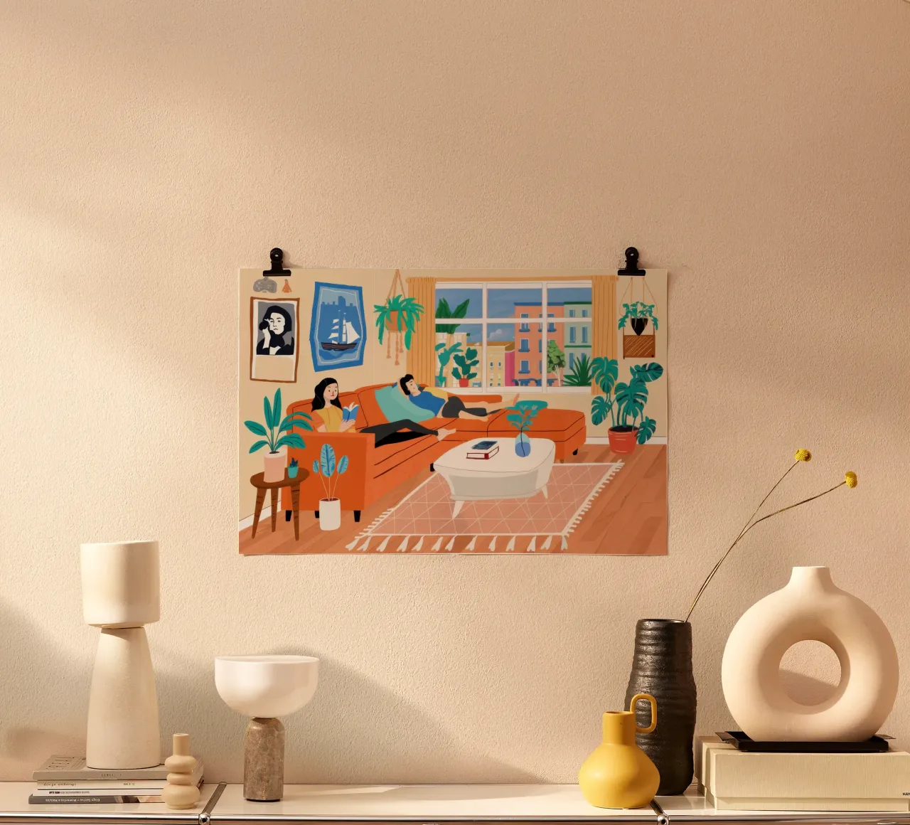 Accogliente angolo di lettura poster da Sure Paint