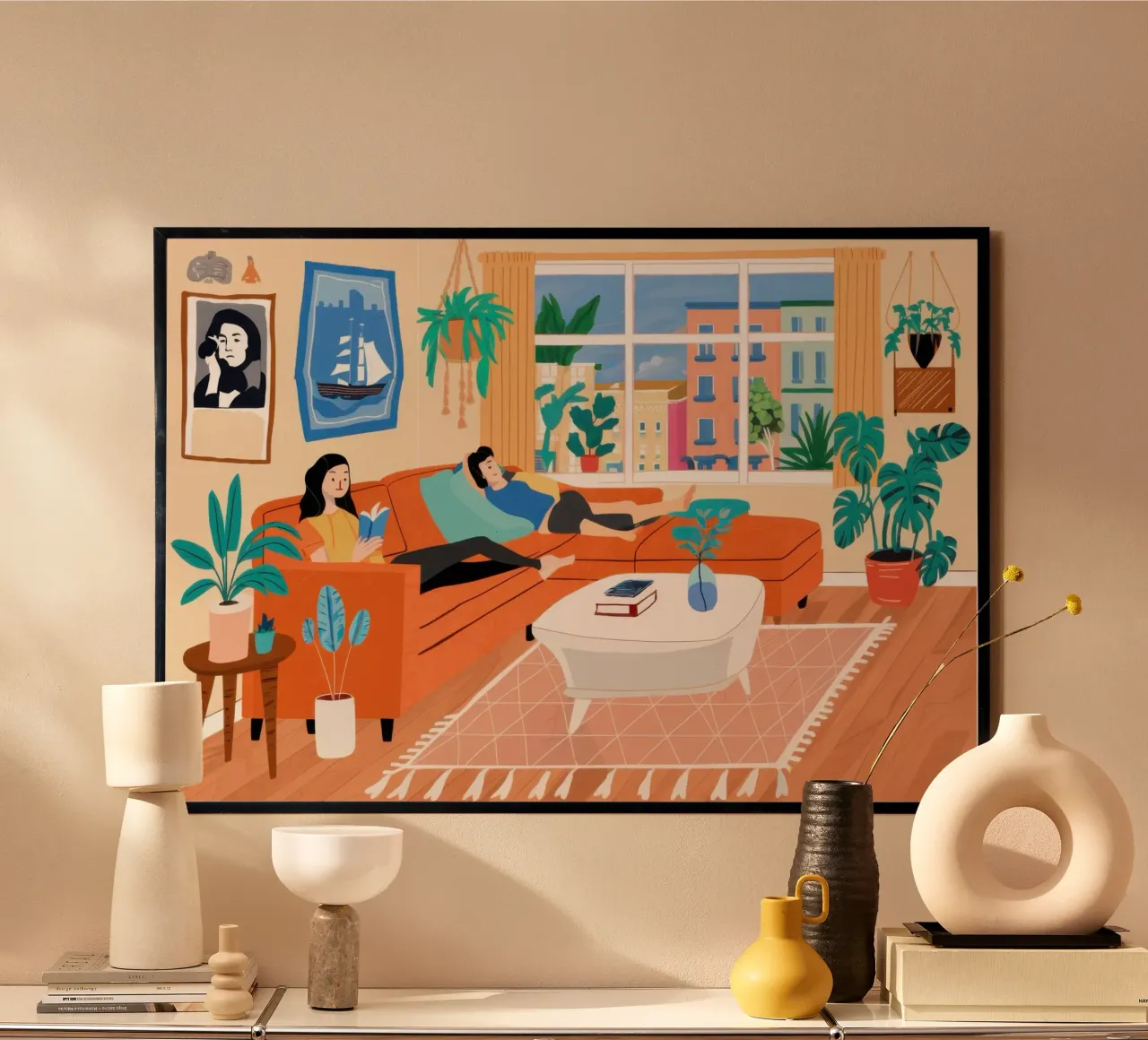 Accogliente angolo di lettura poster da Sure Paint