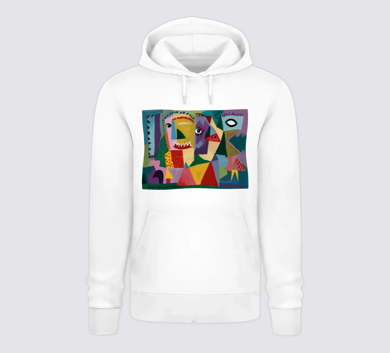 Ritratto cubista primordiale felpa con cappuccio da Frame Aura