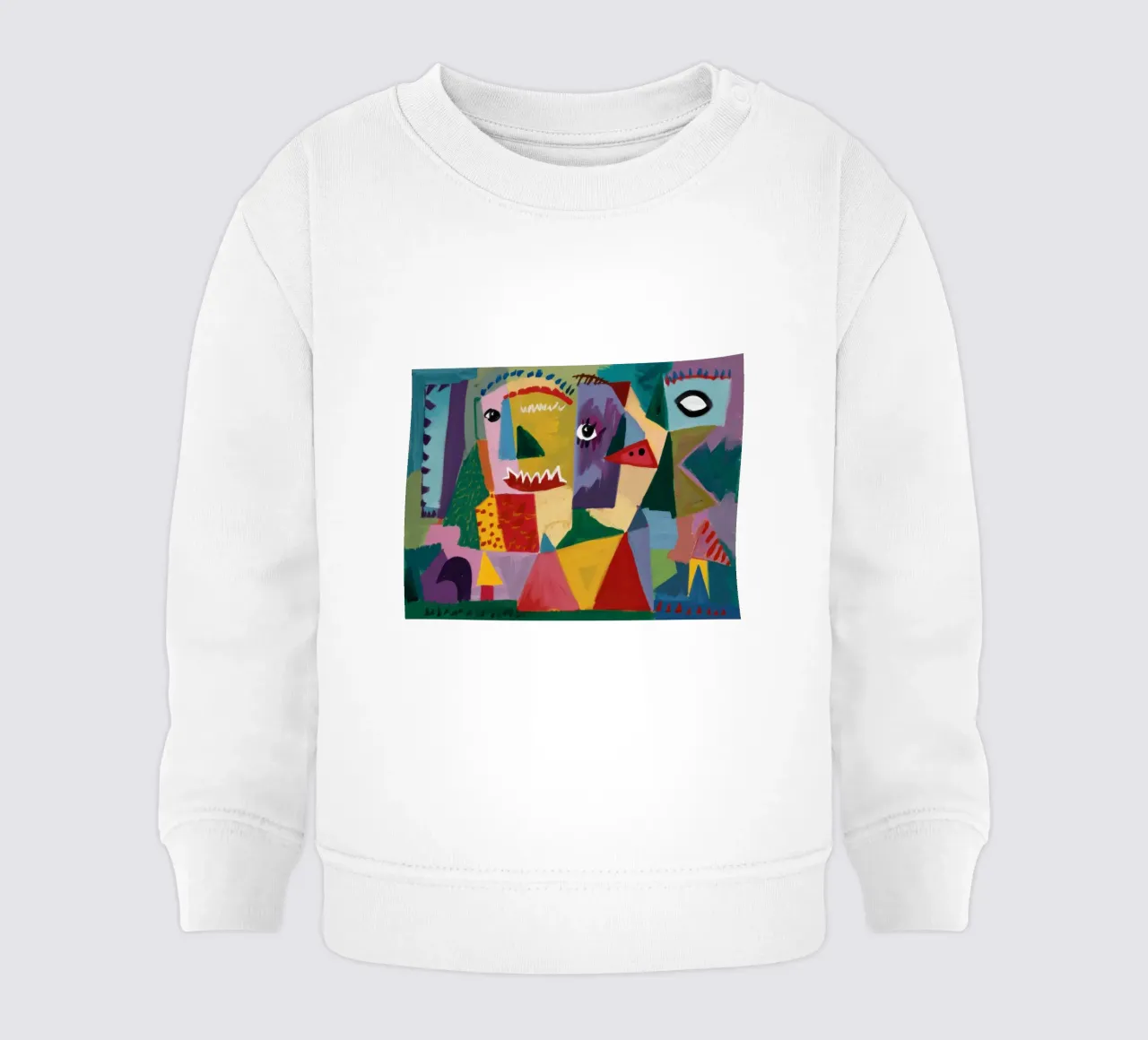 Ritratto cubista primordiale felpa neonato da Frame Aura