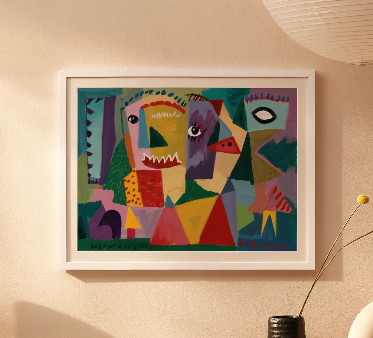 Ritratto cubista primordiale poster da Frame Aura