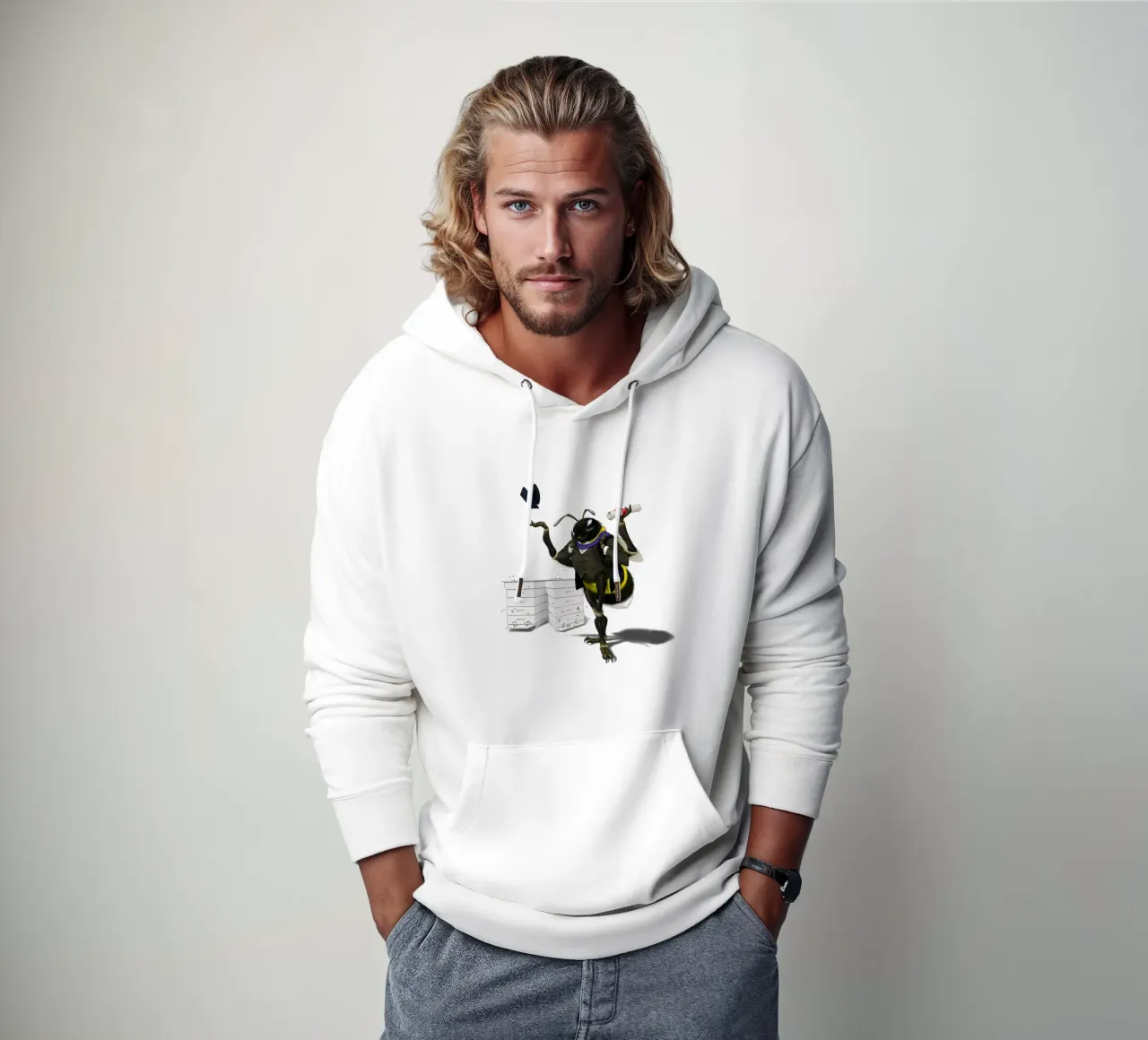 To Bee or Not to Bee (Coloured) felpa con cappuccio da Rob Art | Illustration