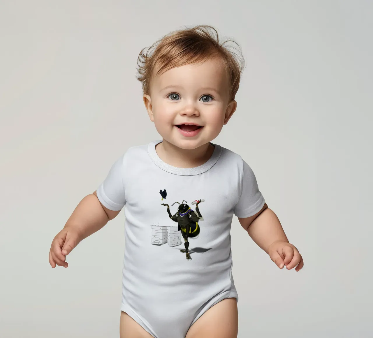 To Bee or Not to Bee (Coloured) body neonato maniche corte da Rob Art | Illustration