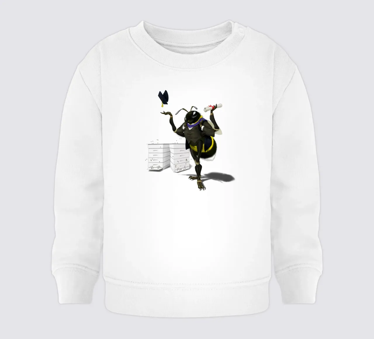 To Bee or Not to Bee (Coloured) felpa neonato da Rob Art | Illustration