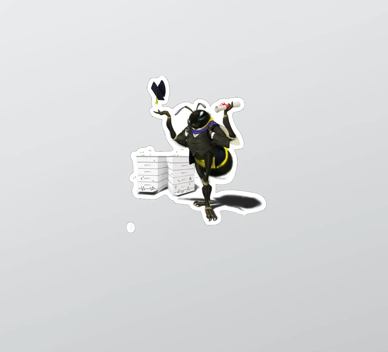 To Bee or Not to Bee (Coloured) adesivo da Rob Art | Illustration
