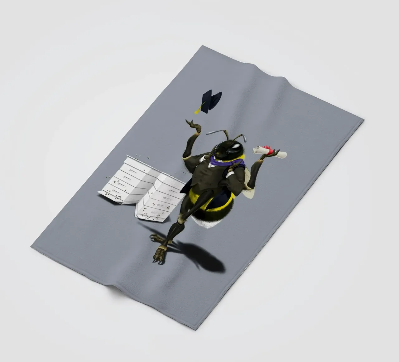 To Bee or Not to Bee (Coloured) coperta in pile da Rob Art | Illustration