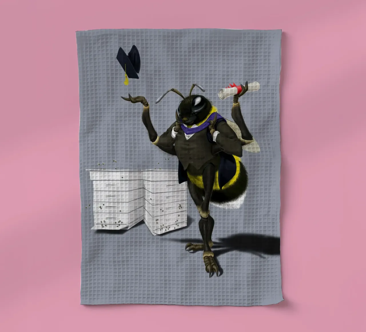 To Bee or Not to Bee (Coloured) canovaccio da cucina da Rob Art | Illustration