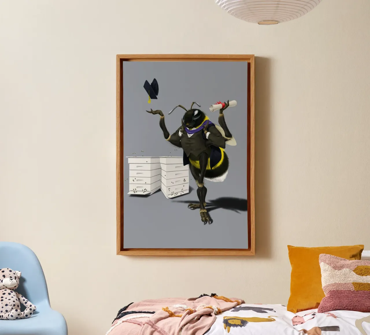 To Bee or Not to Bee (Coloured) tela da Rob Art | Illustration