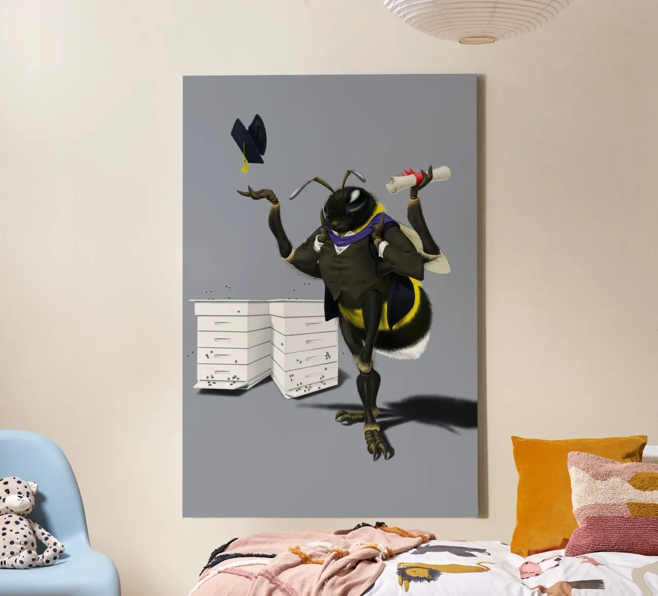 To Bee or Not to Bee (Coloured) tela da Rob Art | Illustration
