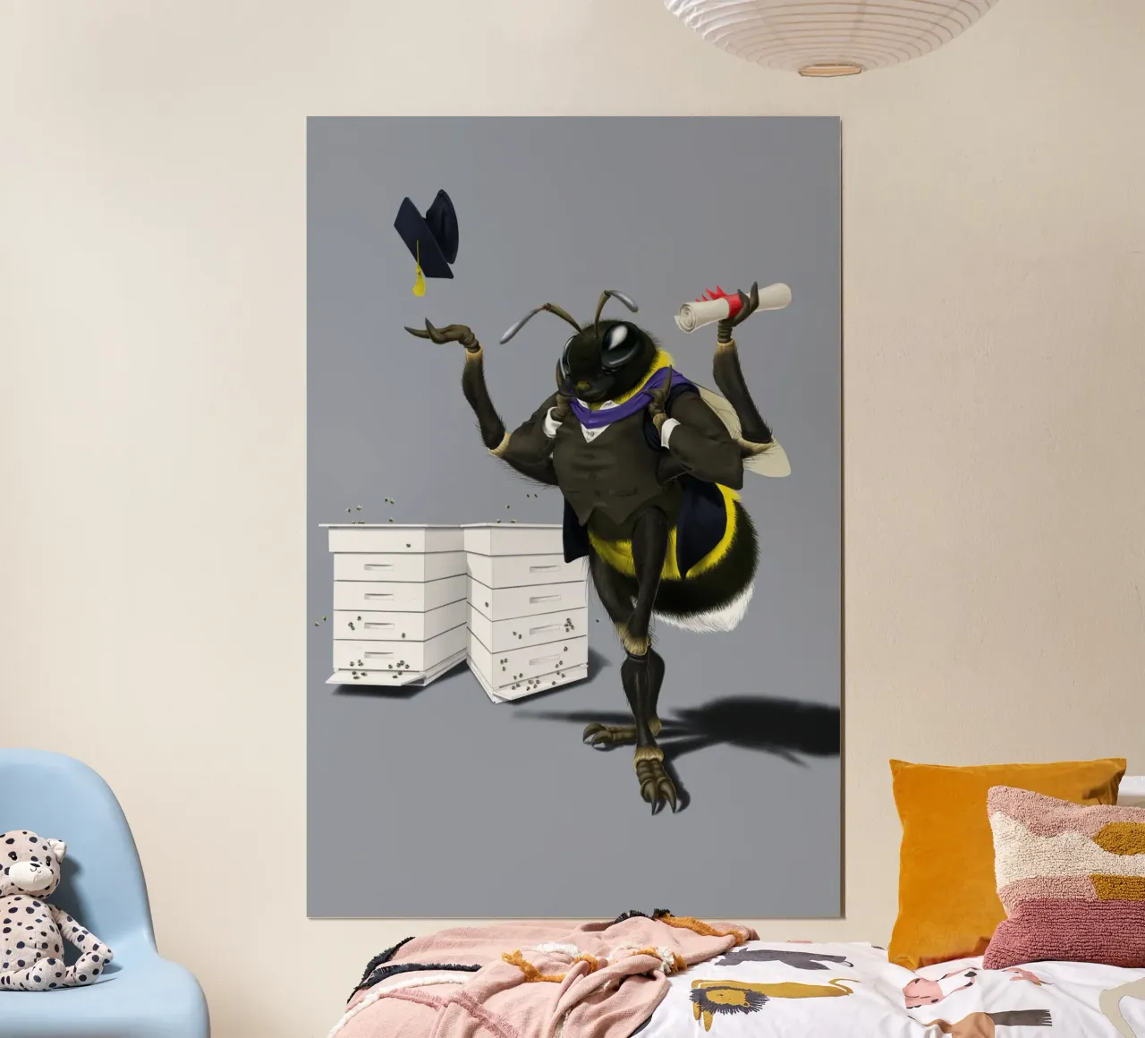 To Bee or Not to Bee (Coloured) carta hahnemühle da Rob Art | Illustration