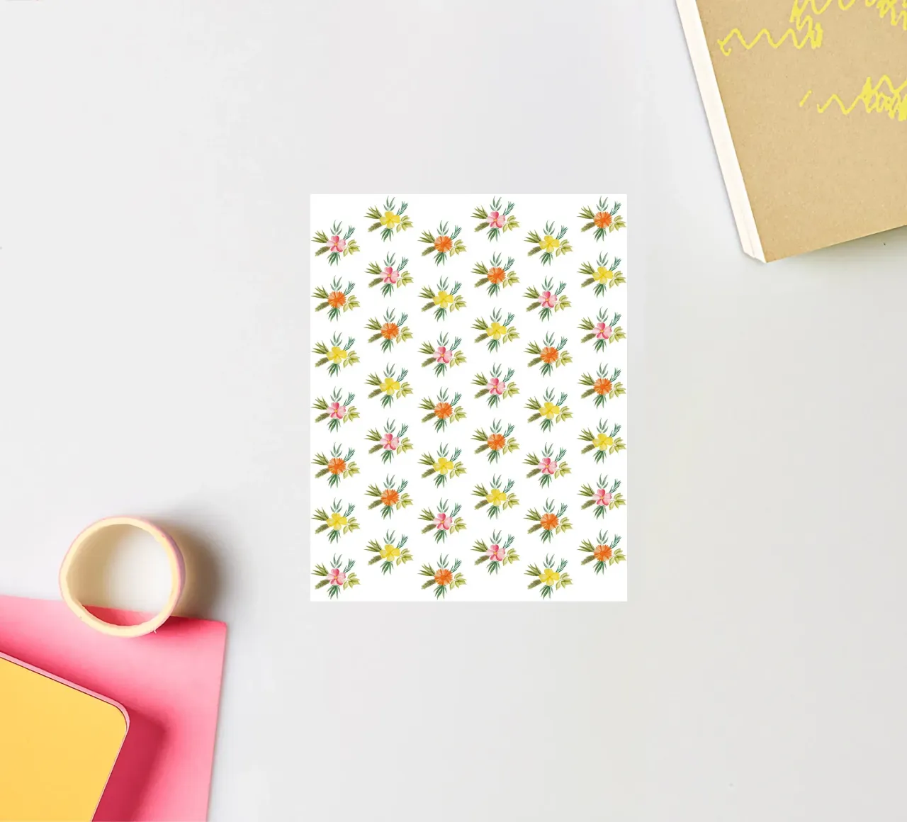 Botanic Pattern #2 sticker van kathrinmay