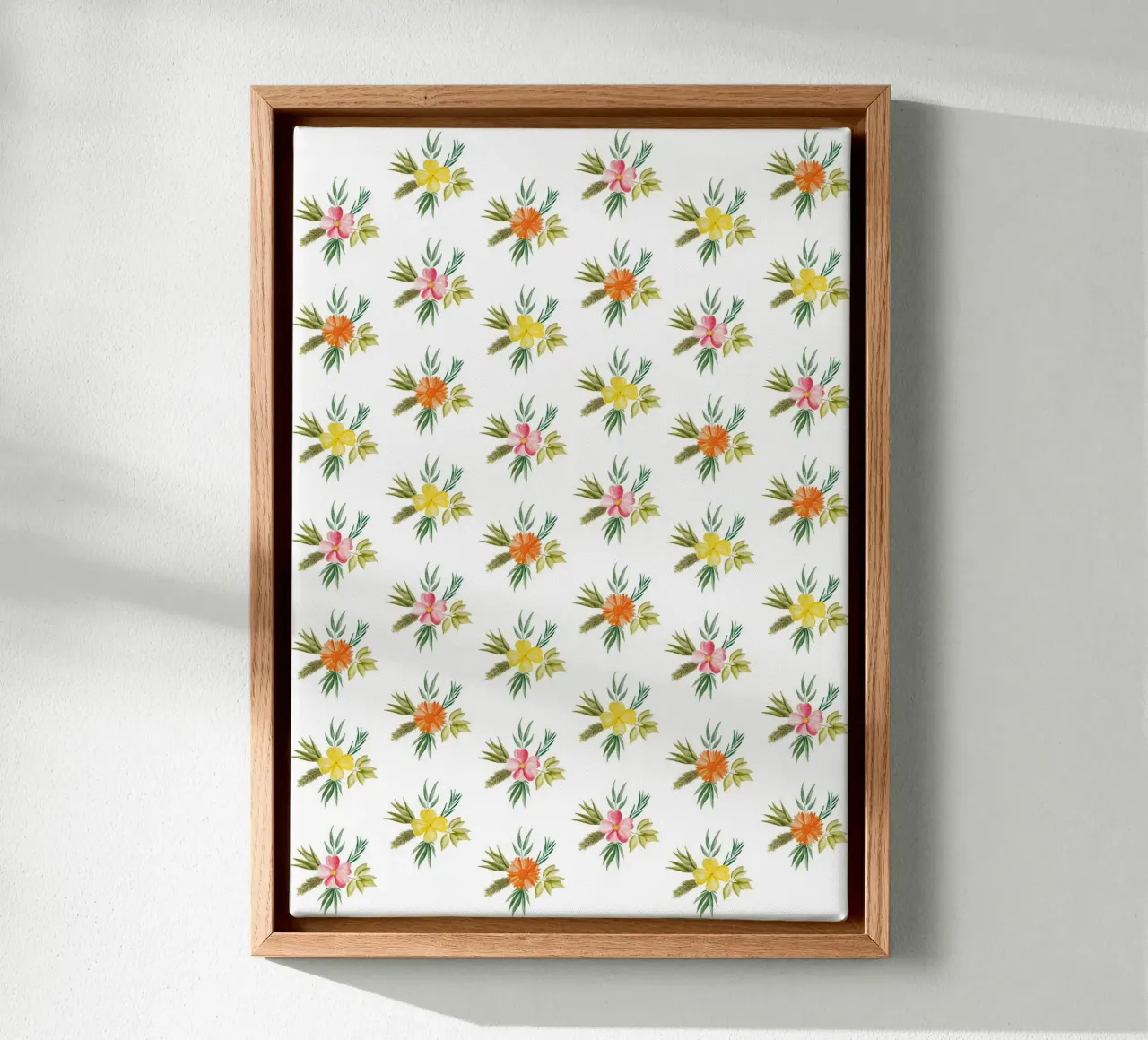 Botanic Pattern #2 canvas met Baklijst van kathrinmay