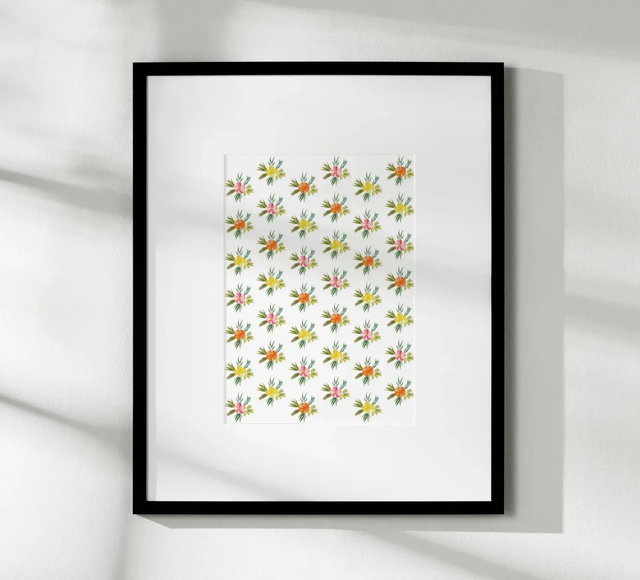 Botanic Pattern #2 poster con telaio in alluminio da kathrinmay