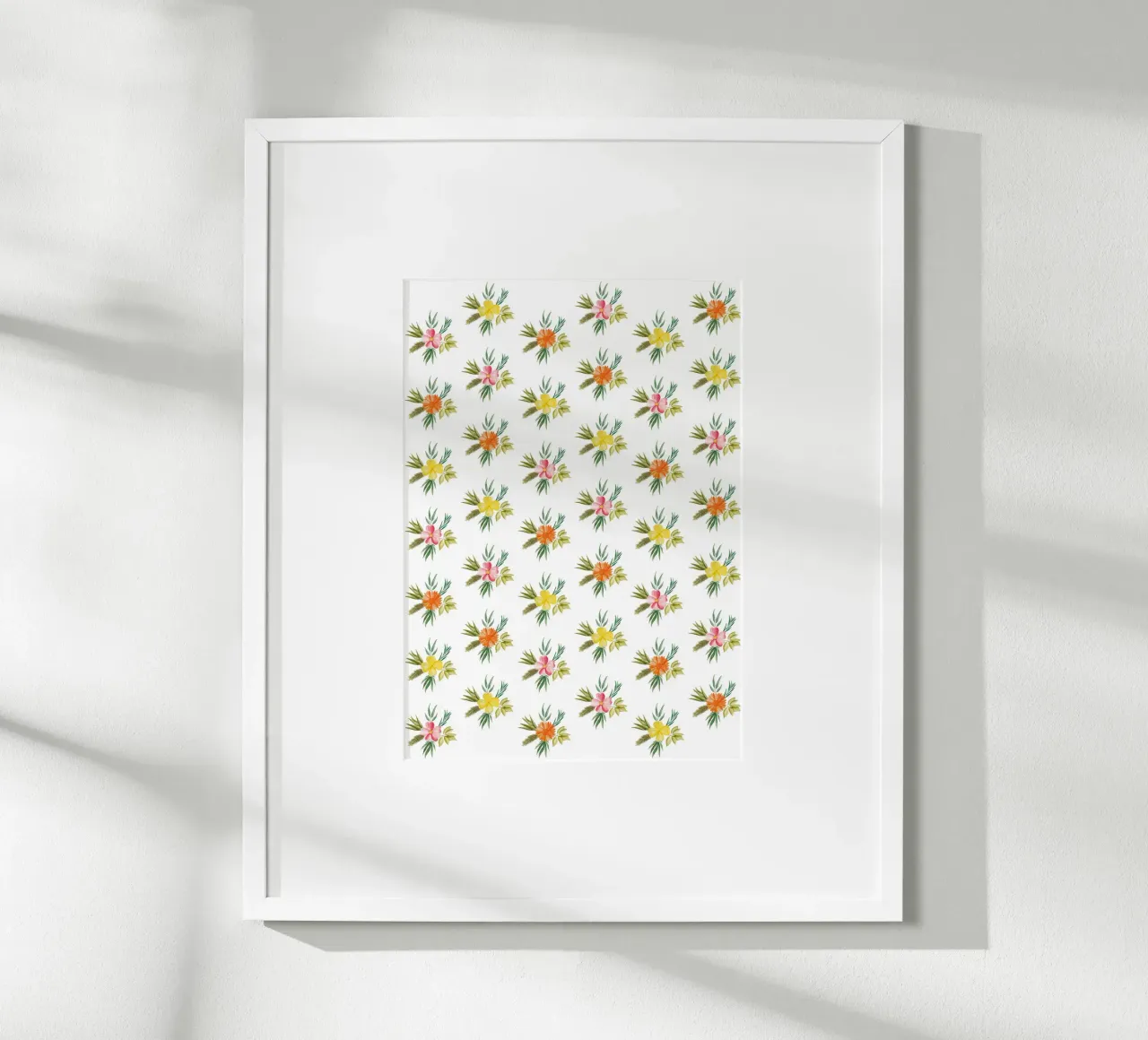 Botanic Pattern #2 poster con telaio in alluminio da kathrinmay
