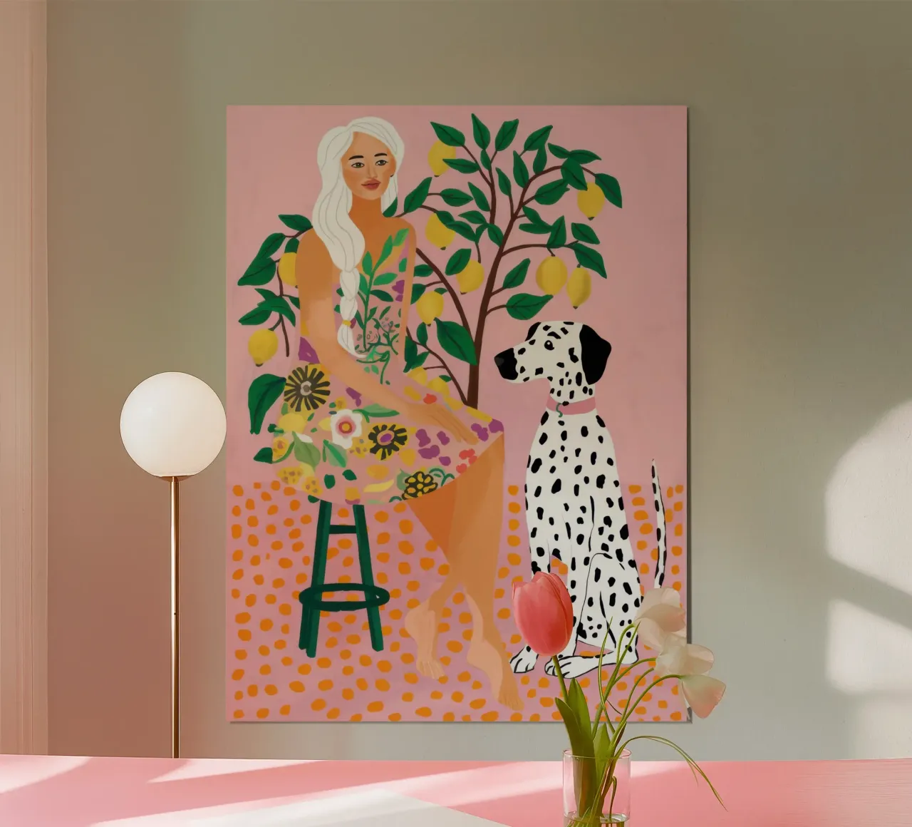 Musa del giardino dalmata poster da Sure Paint