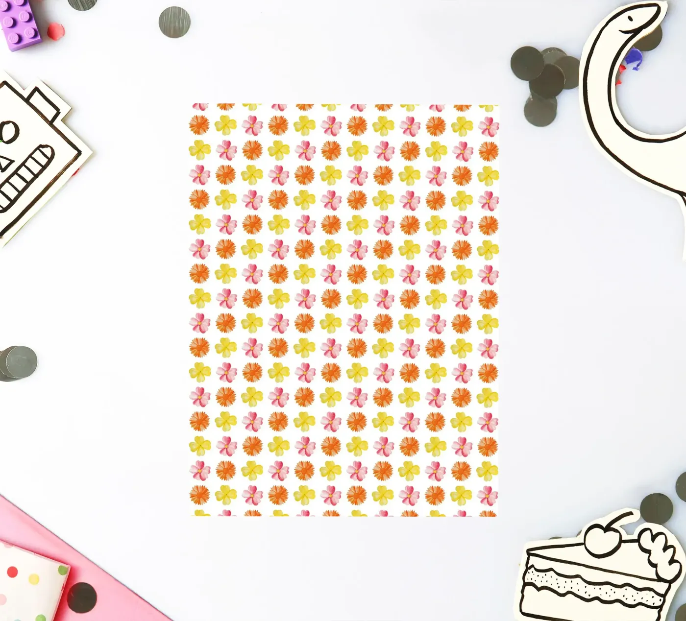 Flower Pattern #1 sticker van kathrinmay