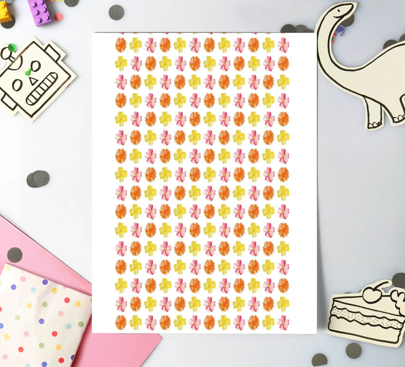 Flower Pattern #1 stickervel van kathrinmay