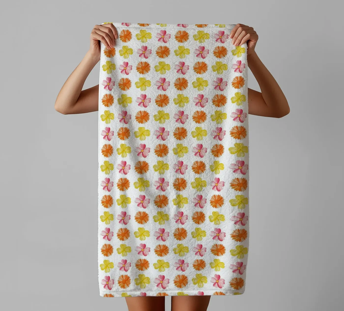 Flower Pattern #1 badhanddoek van kathrinmay