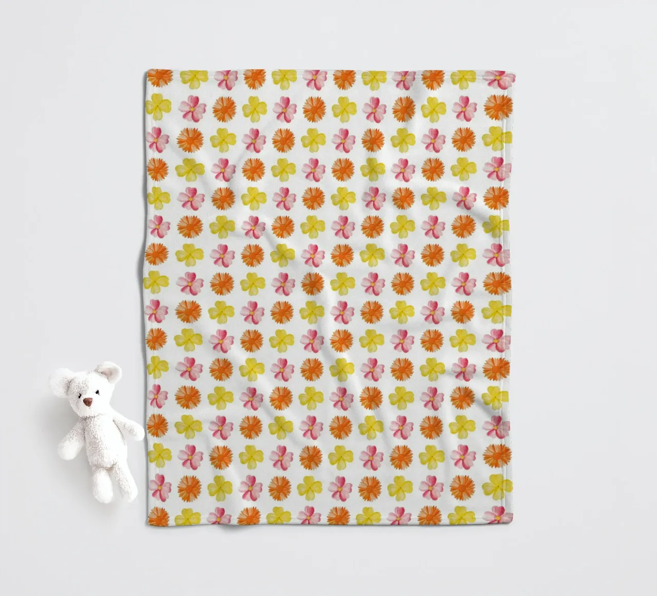 Flower Pattern #1 fleecedeken van kathrinmay