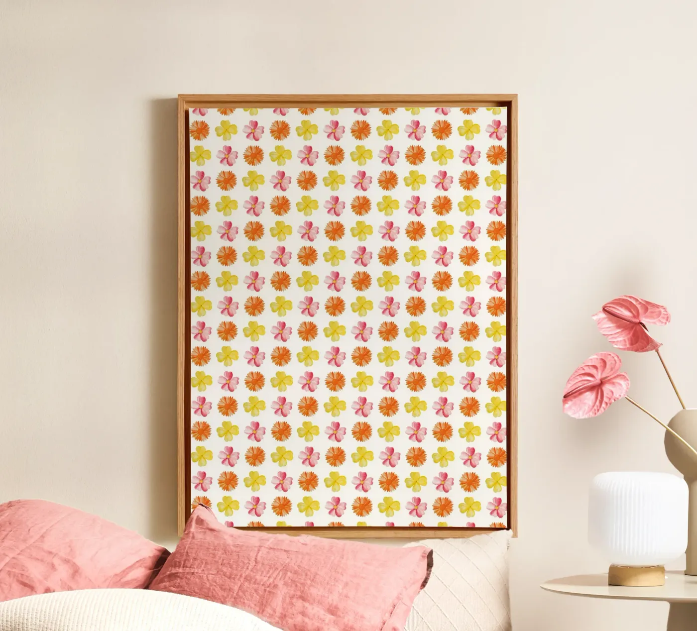 Flower Pattern #1 canvas by kathrinmay