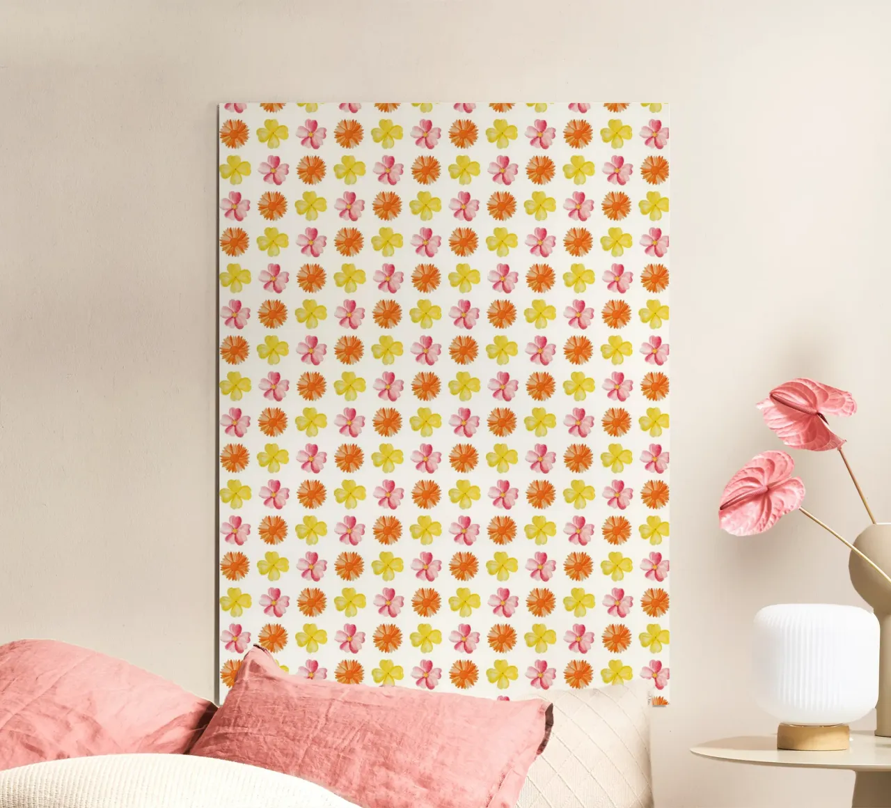 Flower Pattern #1 poster con telaio in alluminio da kathrinmay