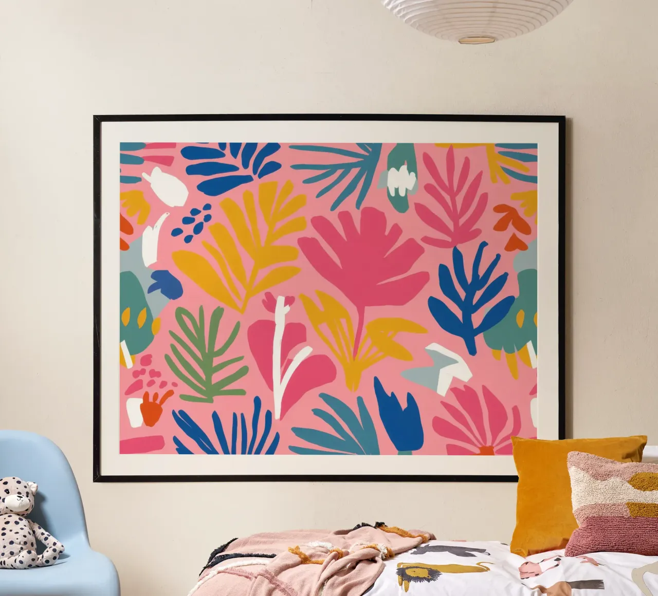 Fiore di cigno rosa poster con telaio in alluminio da Moon Revolver