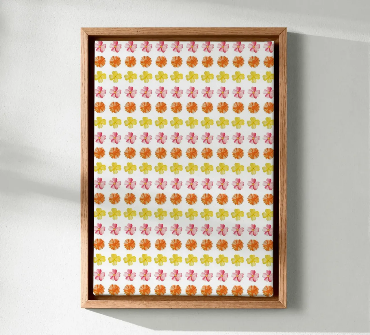 Flower Pattern #2 canvas met Baklijst van kathrinmay